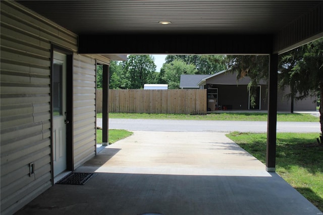 view of patio with fence