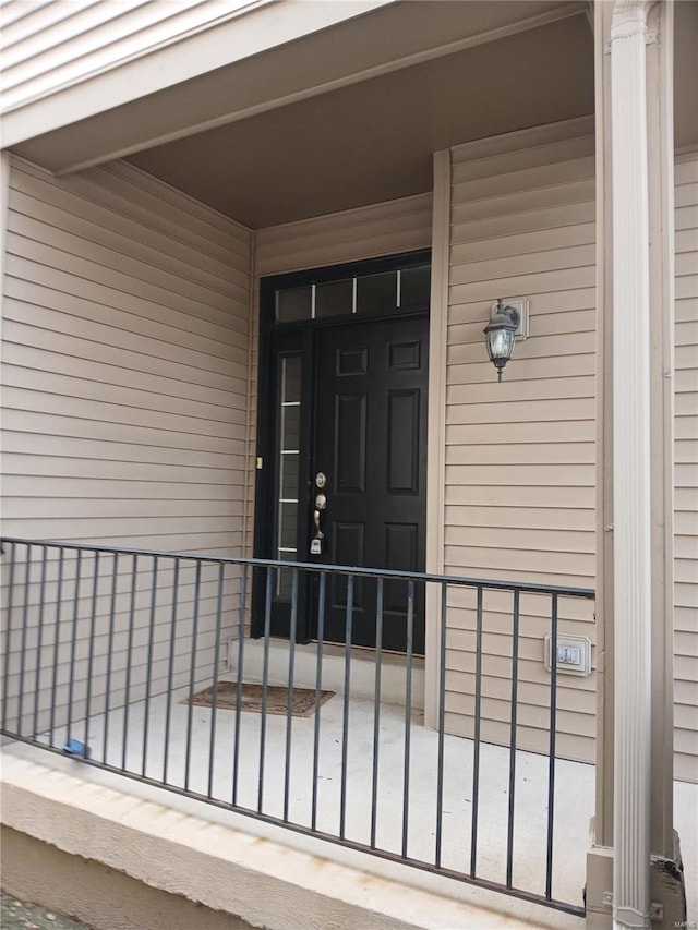 view of doorway to property