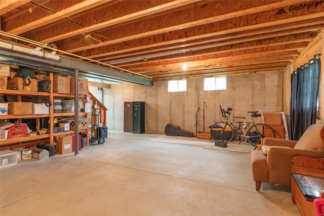 view of basement