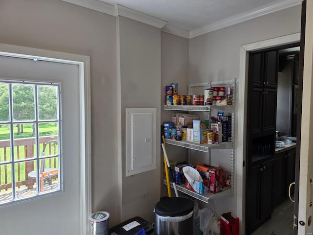 storage area with electric panel