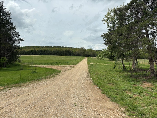 view of road featuring a rural view