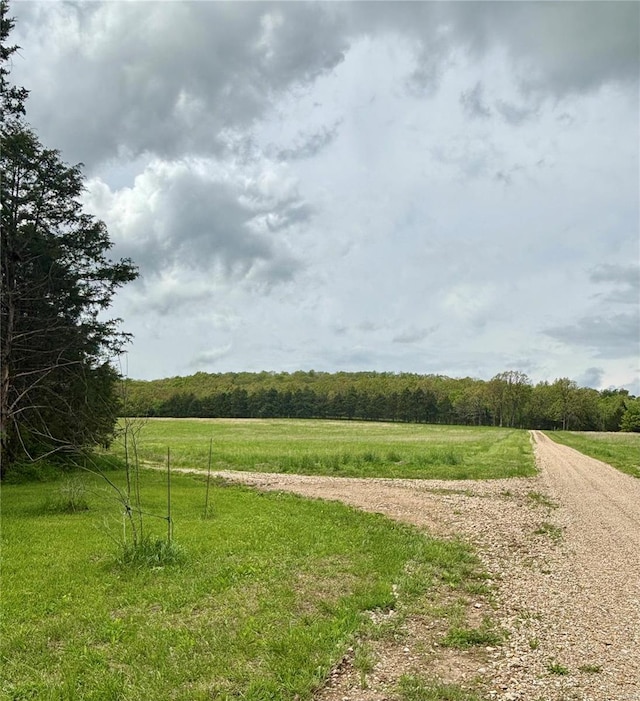 view of street with a rural view