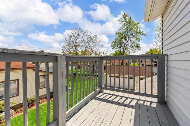 deck with a lawn
