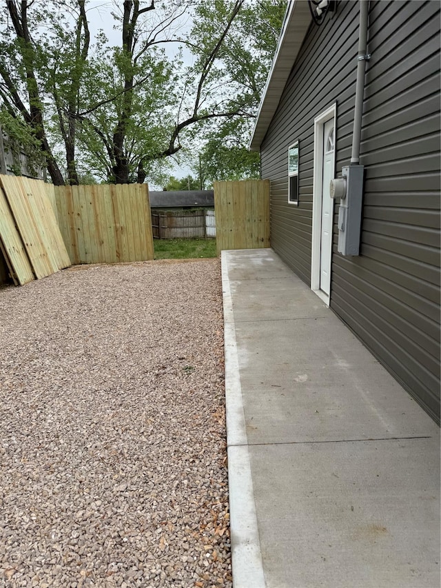 exterior space featuring fence
