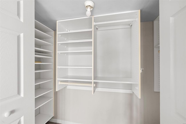 view of walk in closet