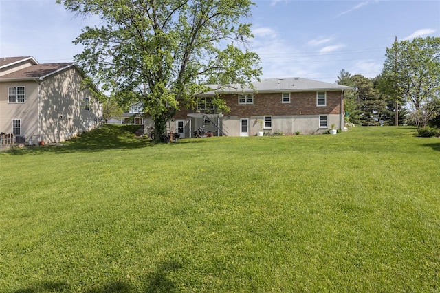 view of yard featuring stairs
