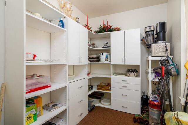view of storage area