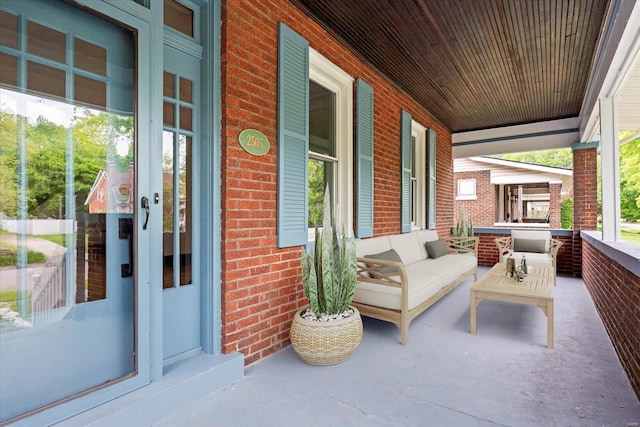 view of patio / terrace featuring covered porch
