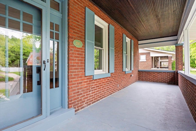 view of patio / terrace featuring covered porch