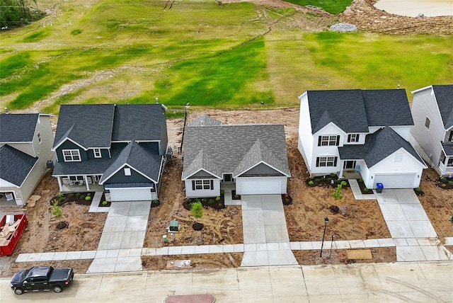 aerial view with a residential view