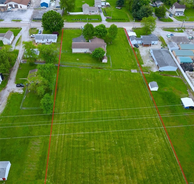 drone / aerial view with a residential view