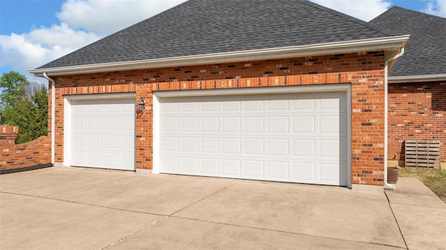 garage with driveway