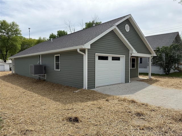 garage with central AC