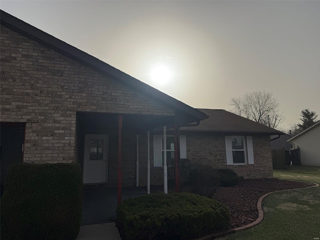 view of front of property with brick siding