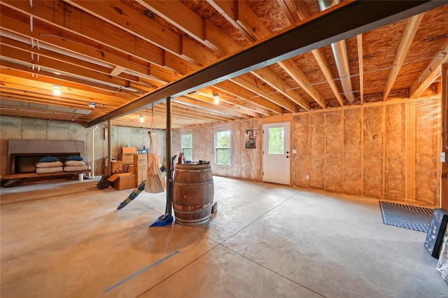 view of basement
