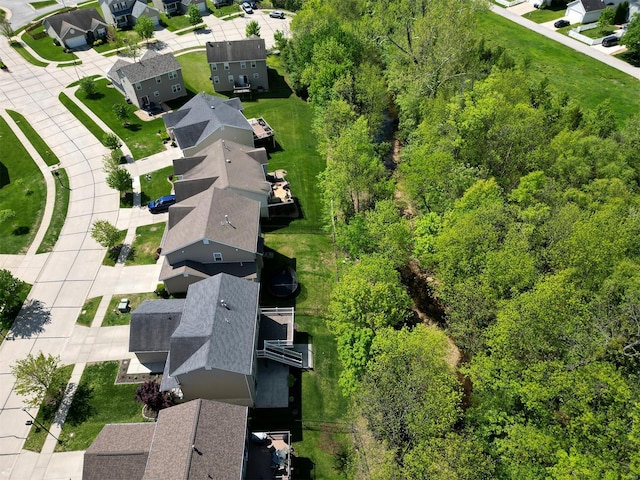 bird's eye view with a residential view