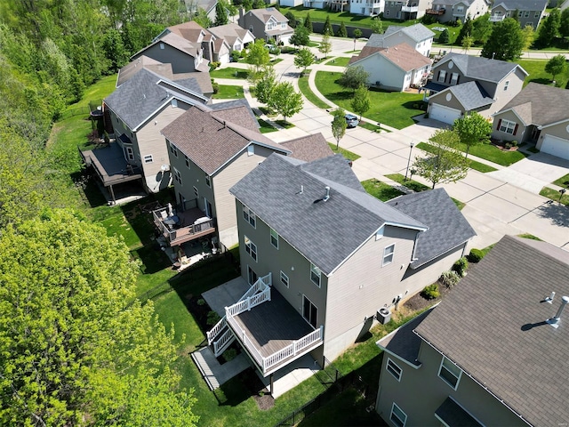 bird's eye view featuring a residential view