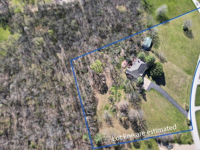 drone / aerial view featuring a rural view