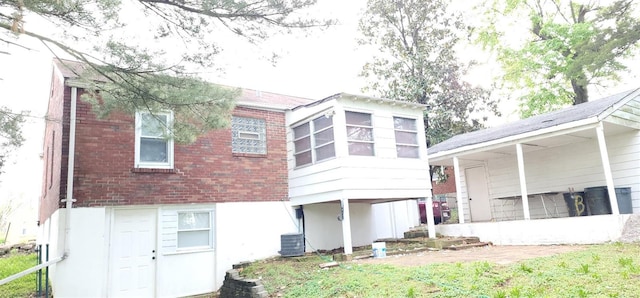 back of property with brick siding
