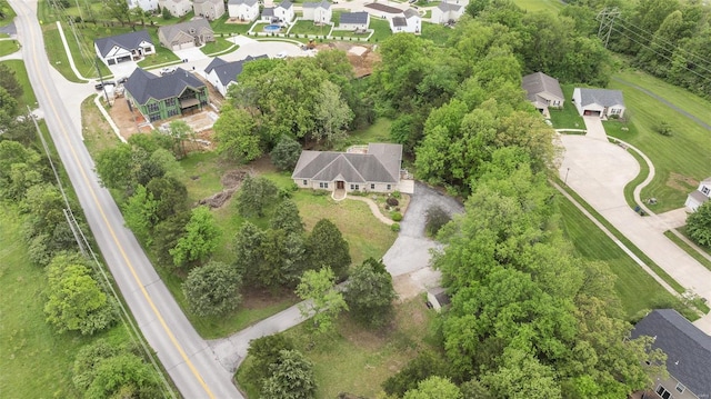 bird's eye view featuring a residential view