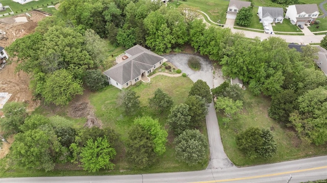 drone / aerial view featuring a residential view
