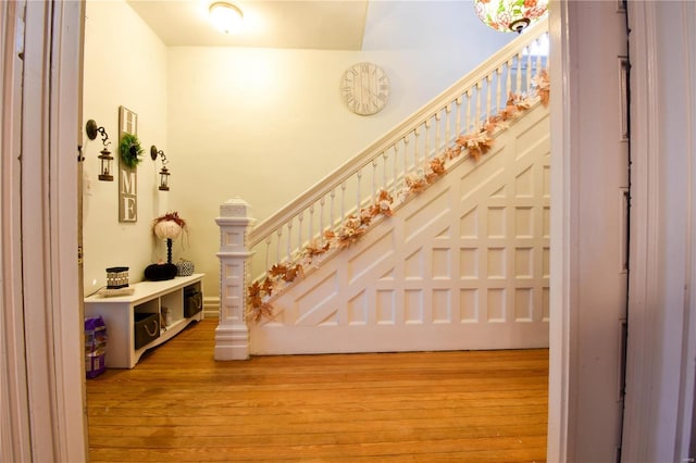 interior space with wood finished floors