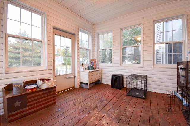 view of sunroom