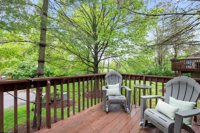 view of wooden deck