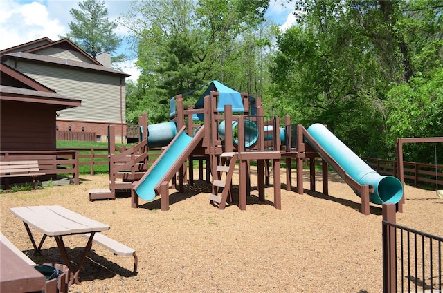 community playground featuring fence