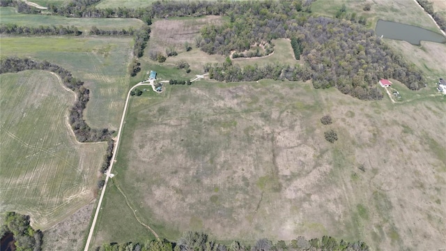 bird's eye view featuring a rural view