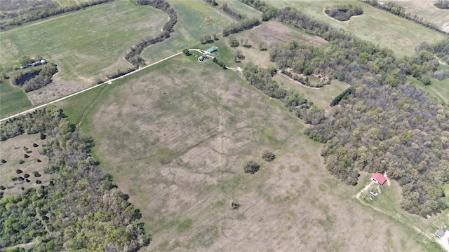 aerial view featuring a rural view