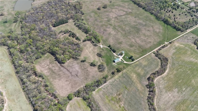 bird's eye view with a rural view