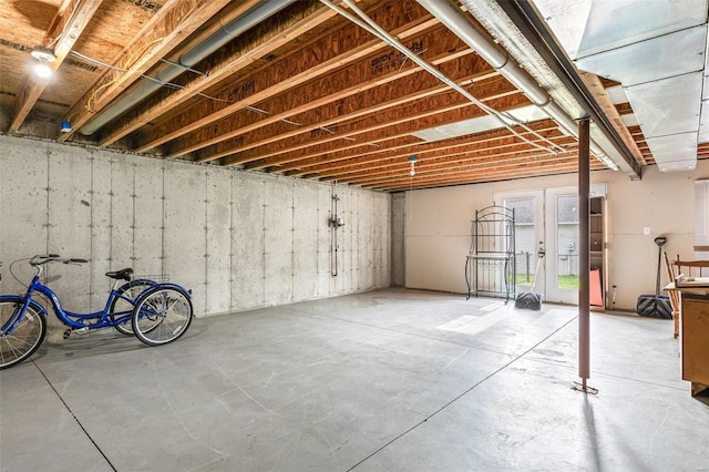 view of basement