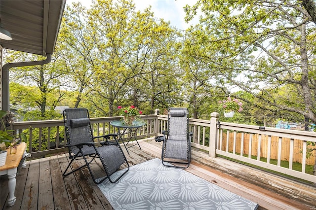 view of wooden terrace