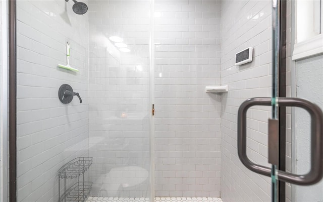 full bathroom with a stall shower