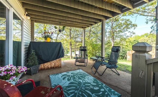 view of patio / terrace featuring grilling area
