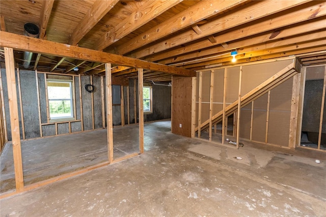 view of basement