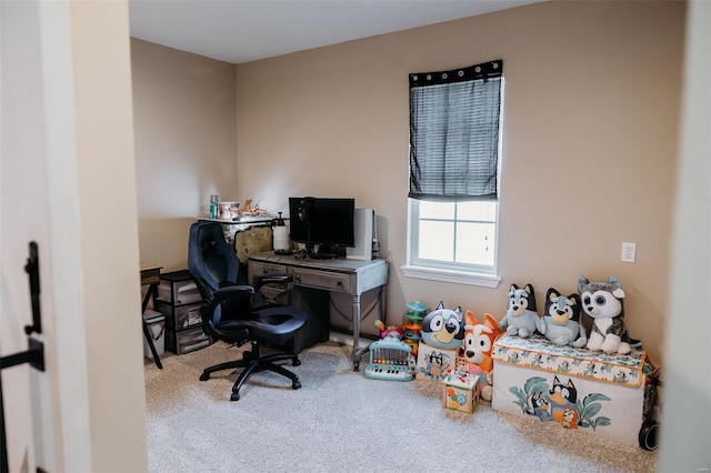 office featuring carpet flooring