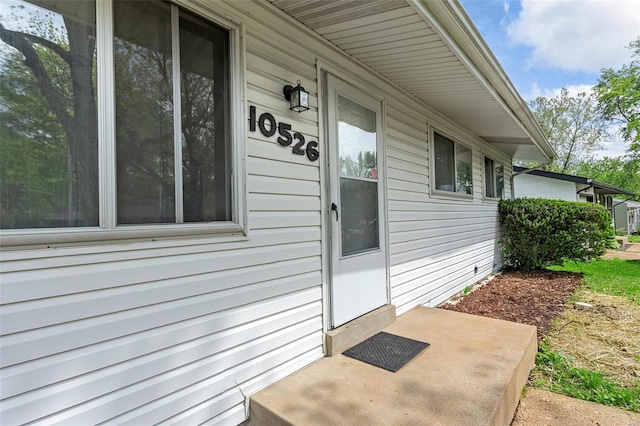 view of doorway to property