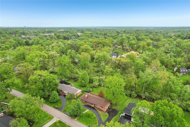 aerial view with a view of trees