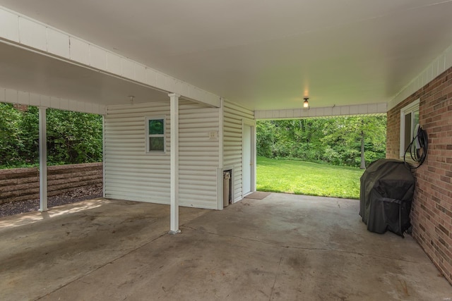 view of patio / terrace with a grill