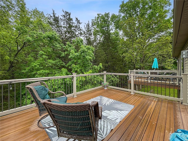 view of wooden deck