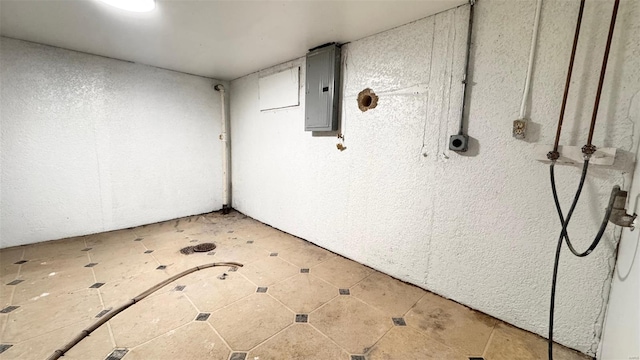 interior space featuring electric panel