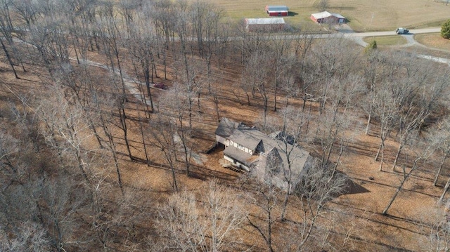 bird's eye view with a rural view