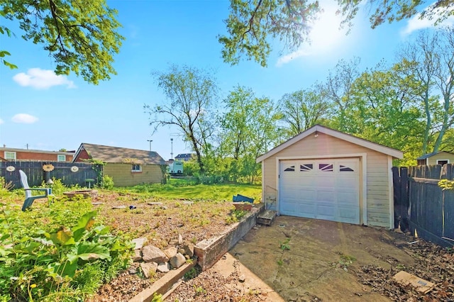 exterior space featuring fence and driveway
