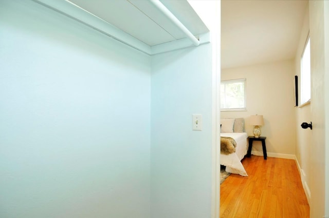 spacious closet with light wood-style floors