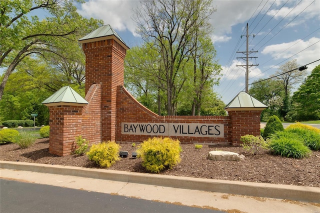 view of community sign