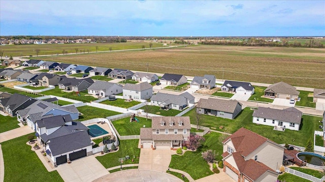 aerial view featuring a residential view