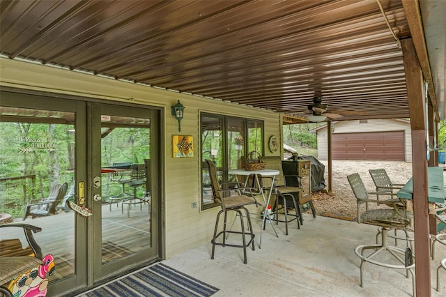 exterior space with an outdoor structure