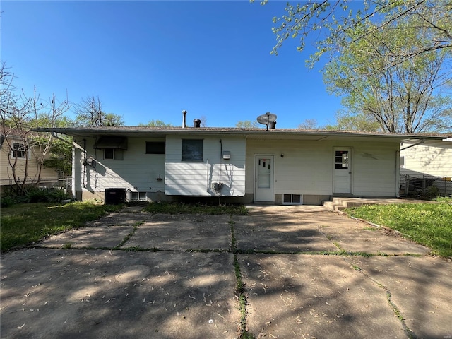 back of property with cooling unit